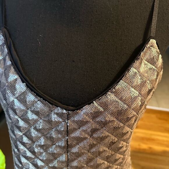 June & Hudson Metallic Romper Sequins Jumper Silver - Picture 7 of 7